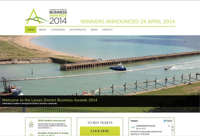 Lewes Business Awards-website